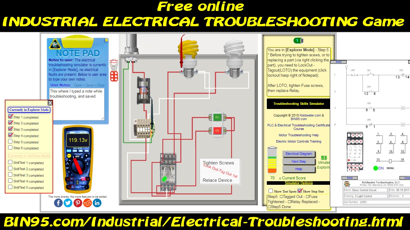 interactive troubleshooting simulation