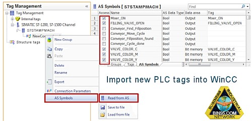 WinCC Symbol and Tag Management