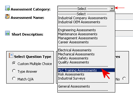 training assessment category